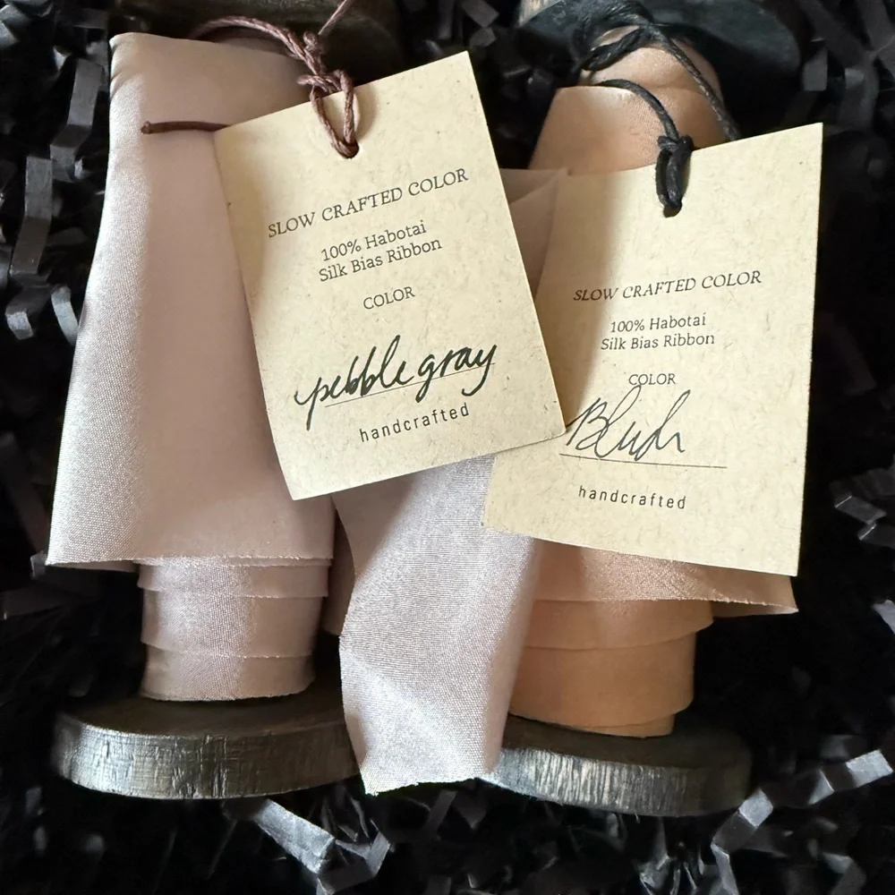 Bridal Bouquet Silk & Willow Plant-Dyed Silk Ribbon (Pebble Gray ONLY)